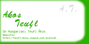 akos teufl business card